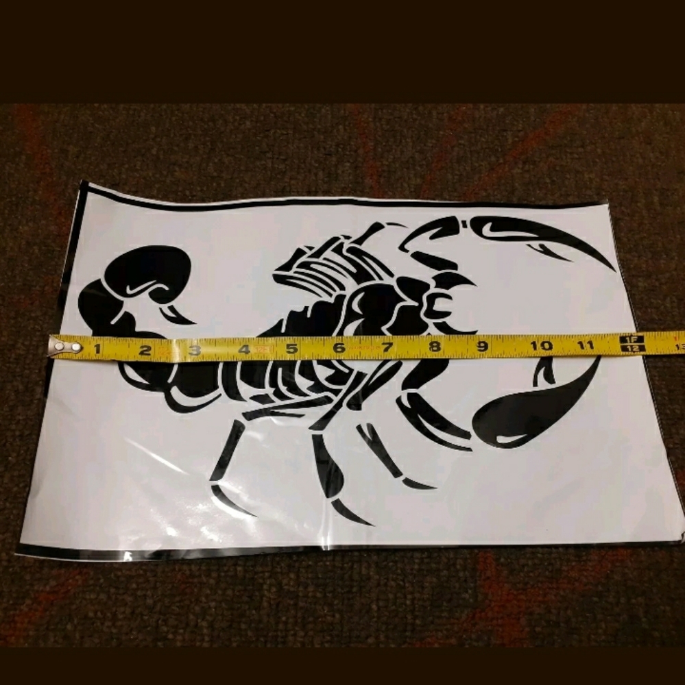 New Huge Black Scorpion Sticker